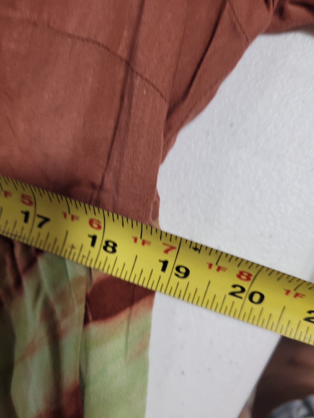 Boho Tie-Dye Maxi Dress with Rust Bodice - Picture 3 of 4